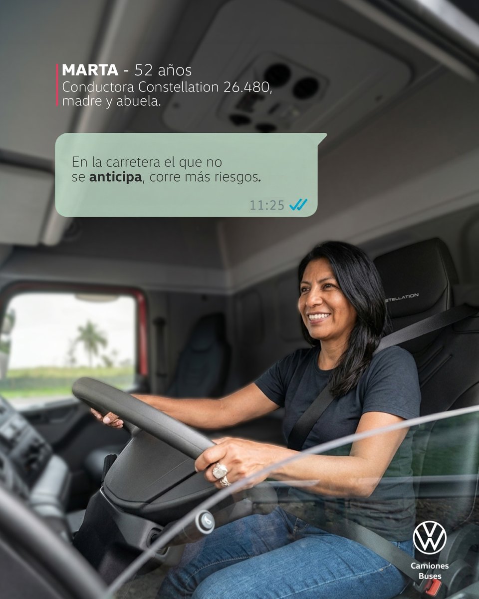 VWMANTruckBus's tweet photo. Marta lo tiene claro, el servicio del camión y su revisión anual, están siempre en su agenda.
Este Octubre Rosa, Volkswagen Camiones y Buses te recuerda que reserves el turno para tus controles, porque la prevención es el motor de tu futuro.

#OctubreRosa #VWTB https://t.co/48wJh7VhBf