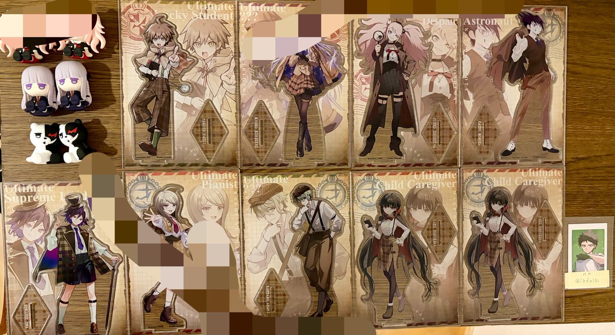1hfolk's tweet photo. 【ダンガンロンパ 百均 ダイソー 交換 譲渡】
アクリルフィギュア
ラバーフィギュア

譲：画像
求：同種日向、狛枝、七海

王馬は狛枝のみ
天海は狛枝･日向優先
画像ぼかし部分は江ノ島シークレットにつき狛枝･日向優先
その他対狛枝2〜3:1可能、対日向2:1可能

郵送希望。
お気軽にお声掛け下さい！ https://t.co/BdEvL518w8