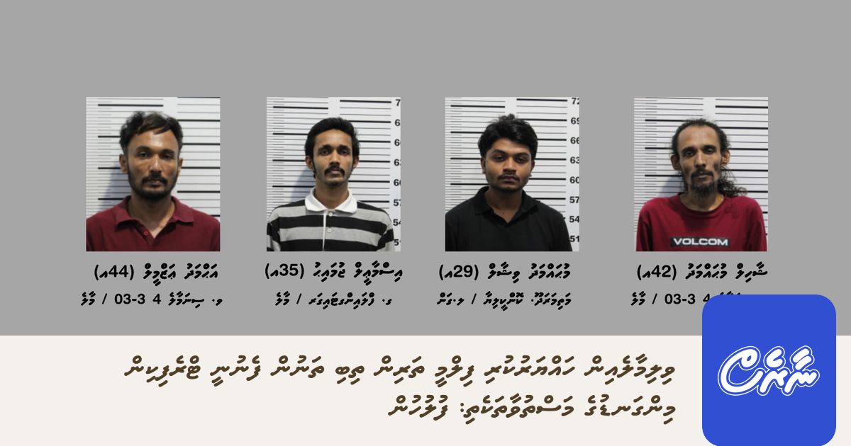 naaresmedia's tweet photo. ވިލިމާލެއިން ހައްޔަރުކުރި ފިލްމީ ތަރިން ތިބި ތަނުން ފެނުނީ ޓްރެފިކިން މިންގަނޑުގެ މަސްތުވާތަކެތި: ފުލުހުން

https://t.co/7yVw68bVpH https://t.co/PQUeu8Ef9y