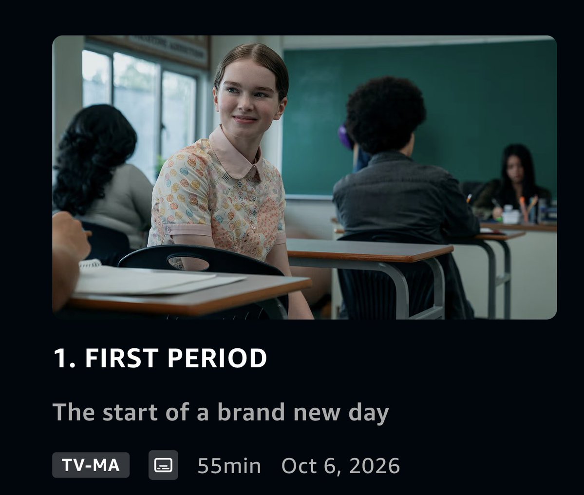 WriterLe's tweet photo. “First Period” as the title of the premiere episode of Mike Flanagan’s CARRIE is diabolically clever. https://t.co/aPwZW2rx7j