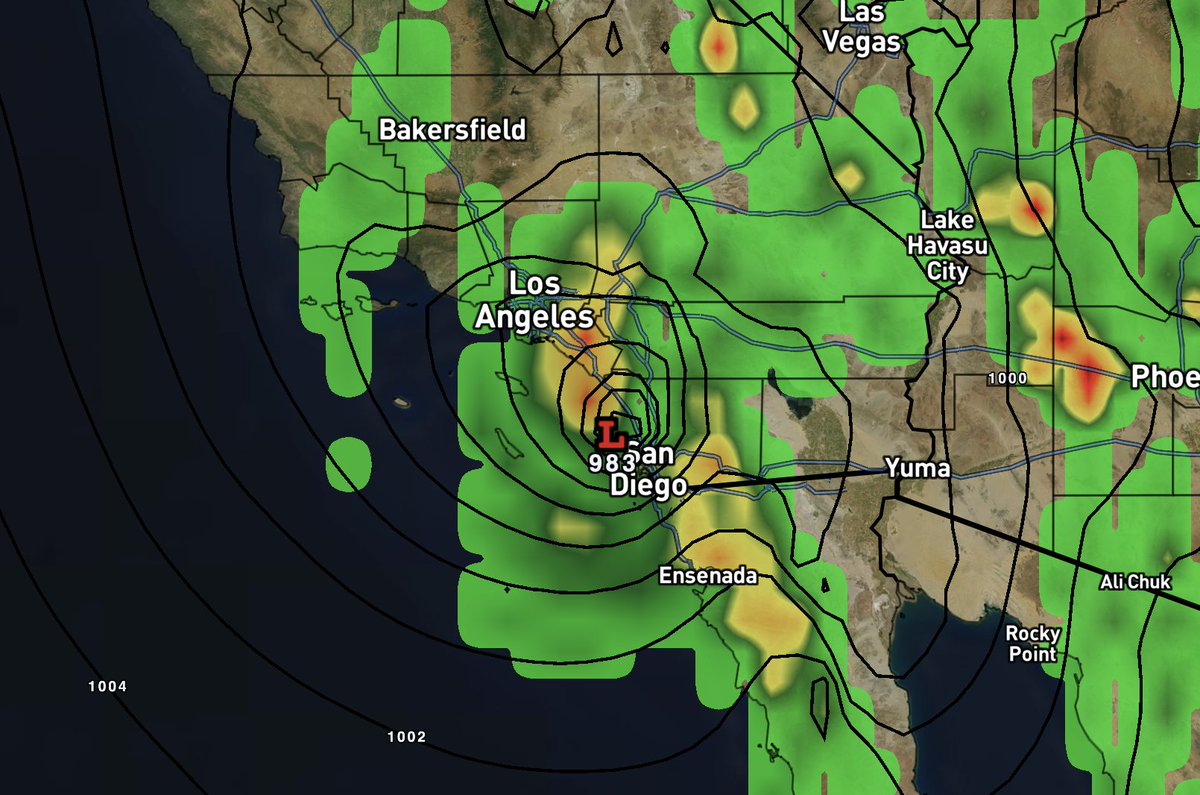 US_Stormwatch's tweet photo. For potentially only the second time ever record, and the first since 1939, two tropical cyclones may make landfall on opposite coasts of the United States within 24 hours: Tropical Storm Rachel in Southern California and Hurricane Isaias in the Florida Panhandle.