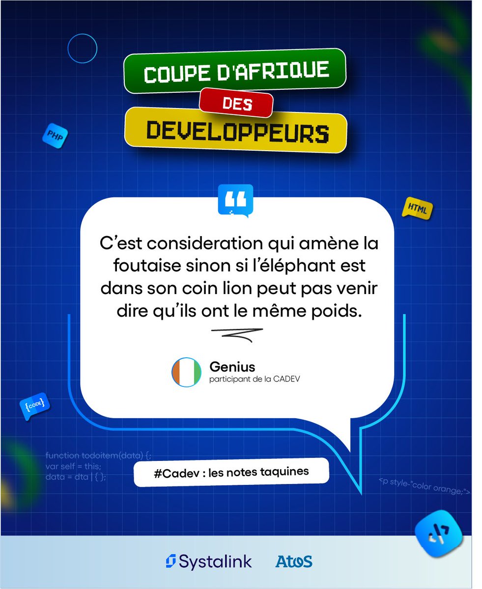 systalink's tweet photo. Et si on remettait les choses à leur place ? 👀💻

👉 Rejoins la compétition en ligne :
https://t.co/hqzfSXgrdK

#CADEV2026 #VibeCoding #AI #AfricaTech https://t.co/hisoNhLD8P