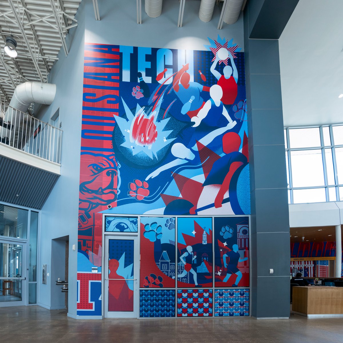 LATech's tweet photo. New artwork installed in our Lambright Sports and Wellness Center

A #LoyalBlueFriday thread 🧵 https://t.co/Nchw6JsEPP