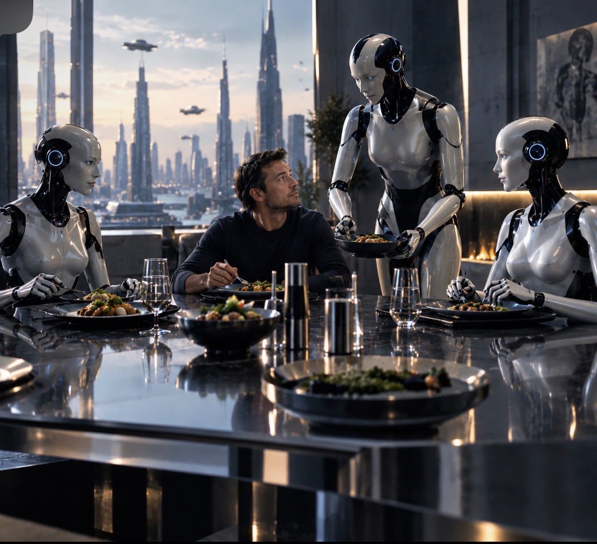 DegenWatchikpy's tweet photo. “The ratio of humanoid robots to humans is going to be at least 2 to 1, maybe 3 to 1, because everybody will want one.” — Elon Musk

Not gonna lie, but this future kinda freaks me out a little. 😅 https://t.co/rkJhebRJ7w