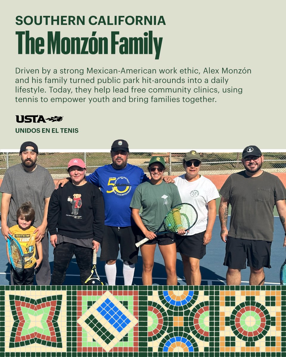 usta's tweet photo. This Hispanic Heritage Month, we’re continuing to celebrate the passion, resilience, and leadership of individuals who prove tennis is so much more than a game. It’s community, family, and representation. 💙 https://t.co/PGDZDS2bLQ