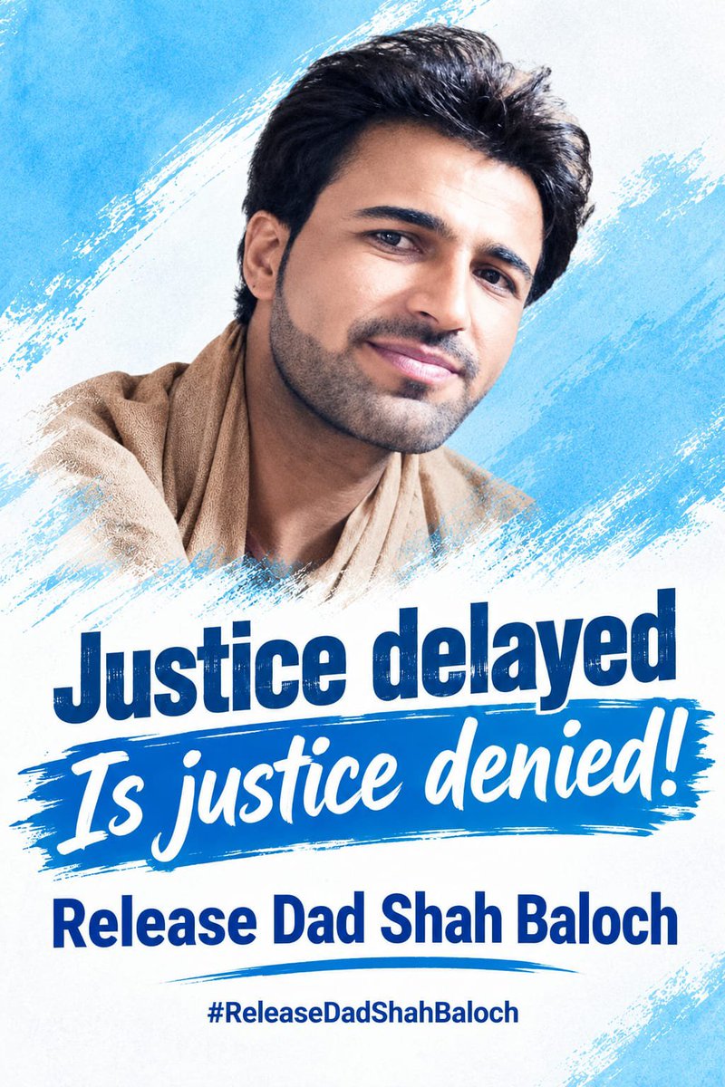 FoziaBaloch10's tweet photo. Dad Shah Baloch has been missing for 171 days, and his family is still waiting for his safe return.

The state must answer us: Where is Dad Shah Baloch? We demand his immediate and safe release.
#ReleaseDadShahBaloch 
#ReleaseDaadShahBaloch https://t.co/1Gd3vxSuBj