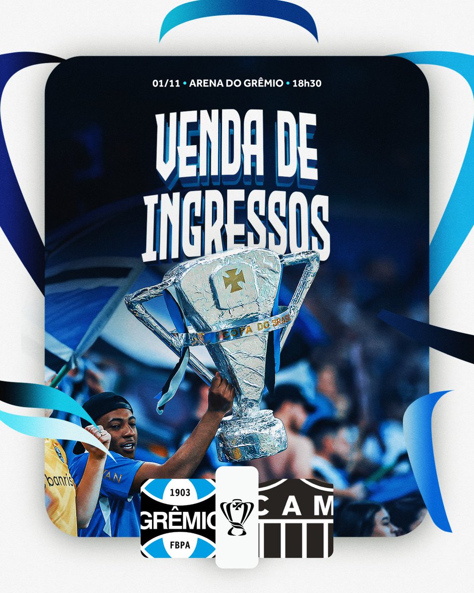 Gremio's tweet photo. QUEREMOS A COPA 🇪🇪🏆 Nossa caminhada para a final da #CopaDoBrasil2026 começa dentro de casa! Os ingressos para o confronto #GRExCAM já estão disponíveis para sócios do Tricolor. Corra para garantir o seu lugar no alento!

📲 Mais informações em https://t.co/kK1RX4gyX0 https://t.co/JJLYYfnaMX