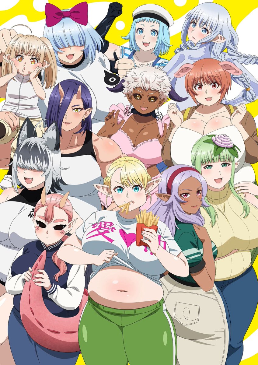 SuasteAnime's tweet photo. Les gustaría que suba este anime echii.
Elf-san wa Yaserarenai.
🇺🇸Elf can't be on a diet. 
🇲🇽Elfa a Dieta

Comedia ecchi sobre una elfa gordita en el Japón moderno que quiere adelgazar para poder volver a su propio mundo, pero... le falta fuerza de voluntad para hacerlo. https://t.co/gPRtQF17WH