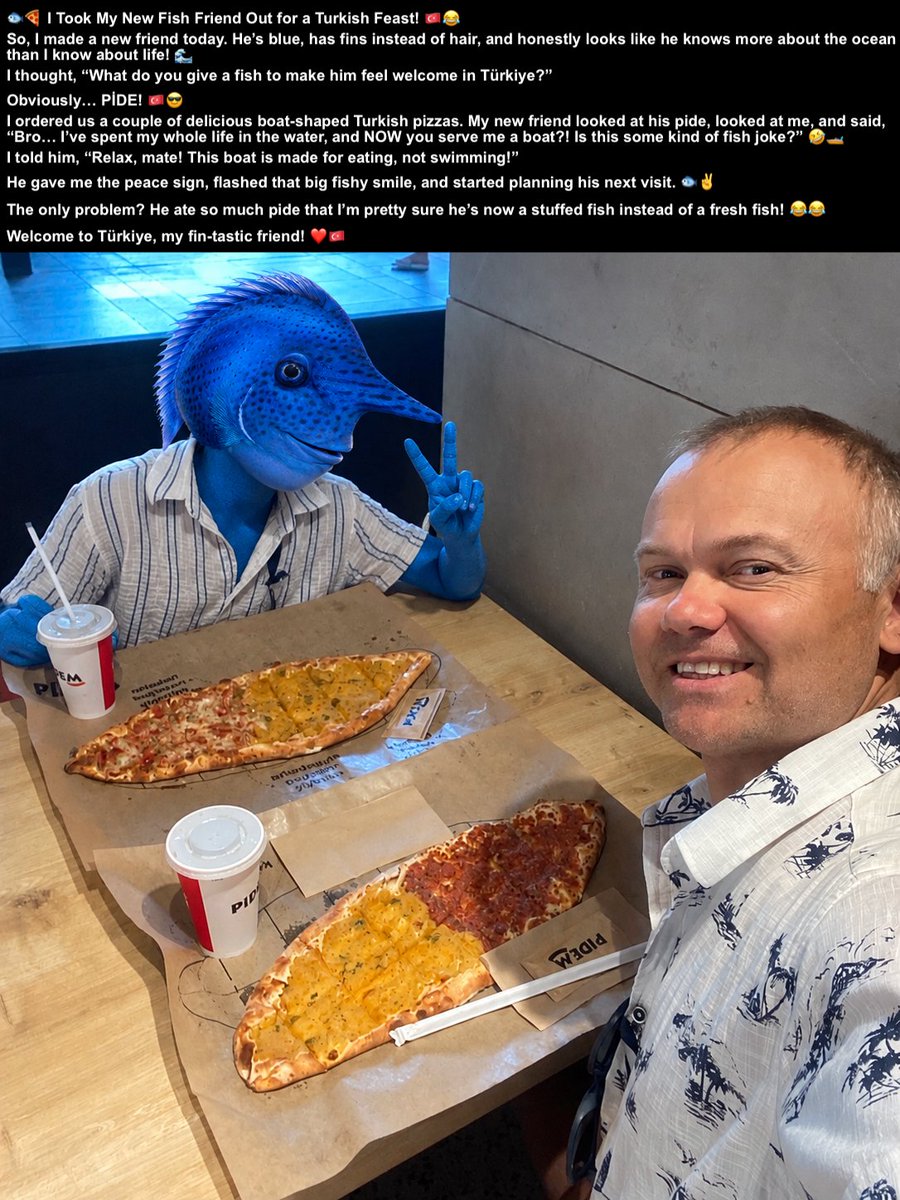 Treefrix's tweet photo. 🐟🍕 I Took My New Fish Friend Out for a Turkish Feast! 🇹🇷😂
More 🔽
#Treefrix #etsygifts #pide #nature_lovers #etsy #NaturePareidolia https://t.co/s8j2CWGlJp