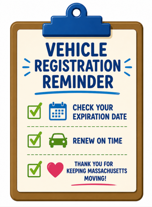 MassRMV's tweet photo. Never miss a registration renewal. The #RMV email reminders make it easier to know when it's time to renew your vehicle registration. 🚗 https://t.co/F2ZbgsMylc