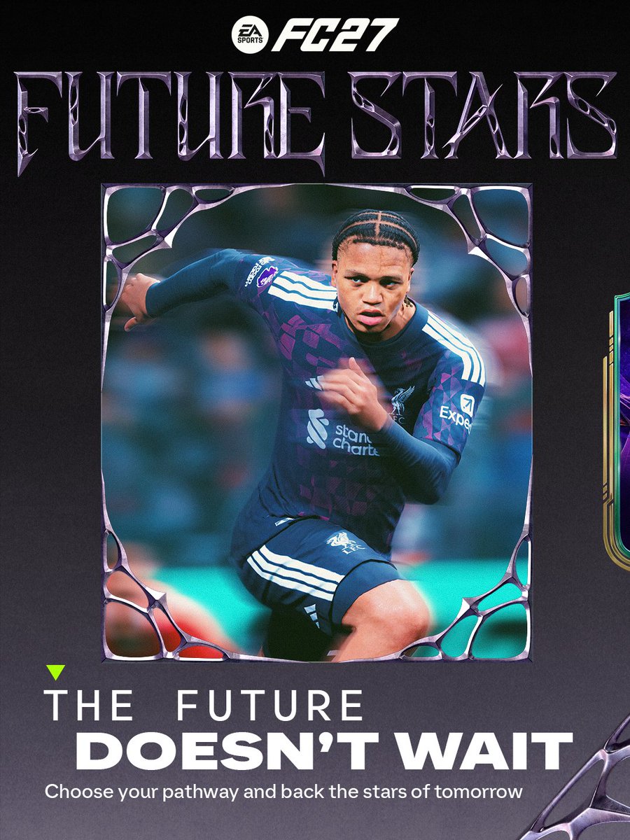 EASPORTSFC's tweet photo. Believe the hype. ⭐

Future Stars Team 1, starring Rio Ngumoha, takes over Football Ultimate Team.

Start tracking real-world performance upgrades, and kick off your Future Stars Academy EVO journey today: https://t.co/gzGK1Rrhq4 https://t.co/urfIPhMQcq