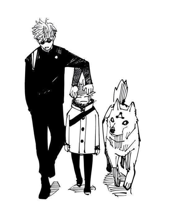 pawstoru's tweet photo. the way satoru gets cuteness aggression around megumi is so cute to me https://t.co/BZqUTbRSlU