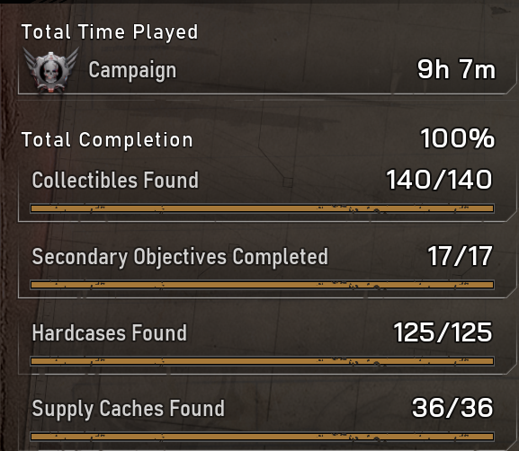 LEGO_Socks's tweet photo. hell yeah, finally got 100% completion on #eday. beat it on insane and found a workaround for the damn secondary objs not counting 🥳at 75% for dead serious achievement, just need 24,932 kills in versus, max all classes and hit lvl 100 https://t.co/0gH5lb2X2H