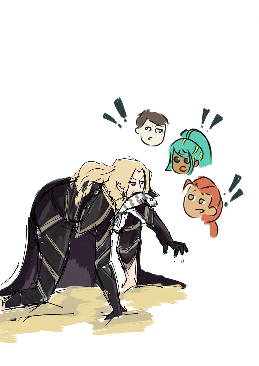 chiIihotcocoa's tweet photo. Ngl this is what i was picturing everytime Dietrich collected fish on the map. https://t.co/GdSl1edYRj