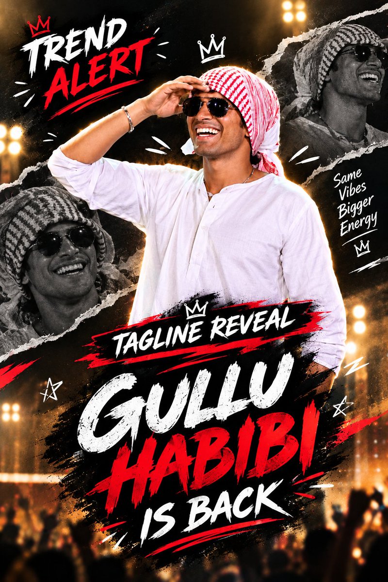 Gullu_Officiial's tweet photo. | TAGLINE REVEAL |                                              

GULLU HABIBI IS BACK           

- DO NOT USE EMOJIS        - DO NOT USE MEDIA         - DO NOT USE HASTAG

- UNTIL WE HIT THE TRENDING LIST https://t.co/m3VJSaxBfq