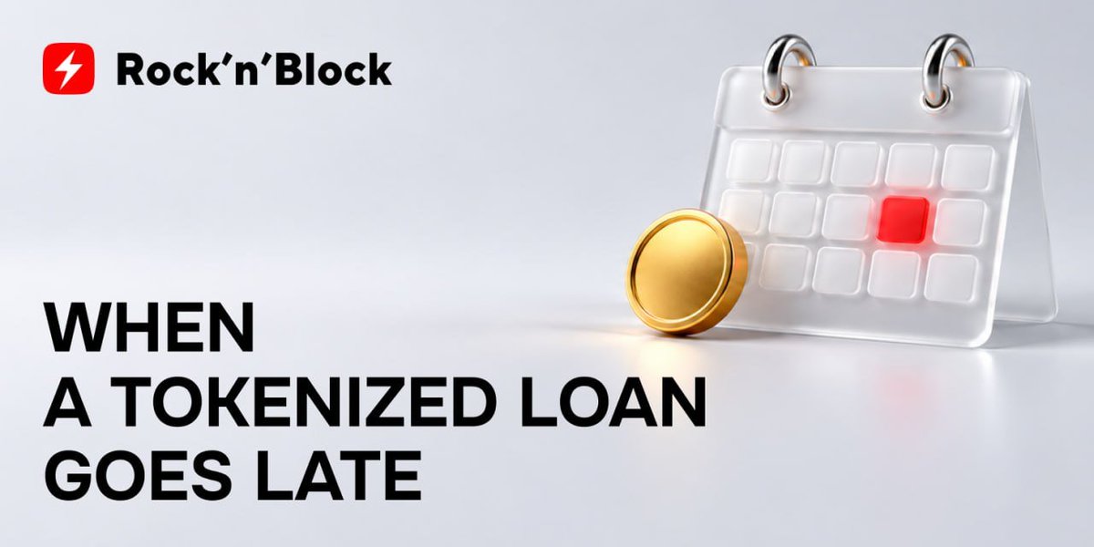 RockNBlockX's tweet photo. A borrower misses a payment in a tokenized credit product. What changes?

The answer comes from the loan agreement and the token terms, not from the smart contract alone.

The product first needs to determine whether the payment is late, within a cure period or already qualifies as a default.