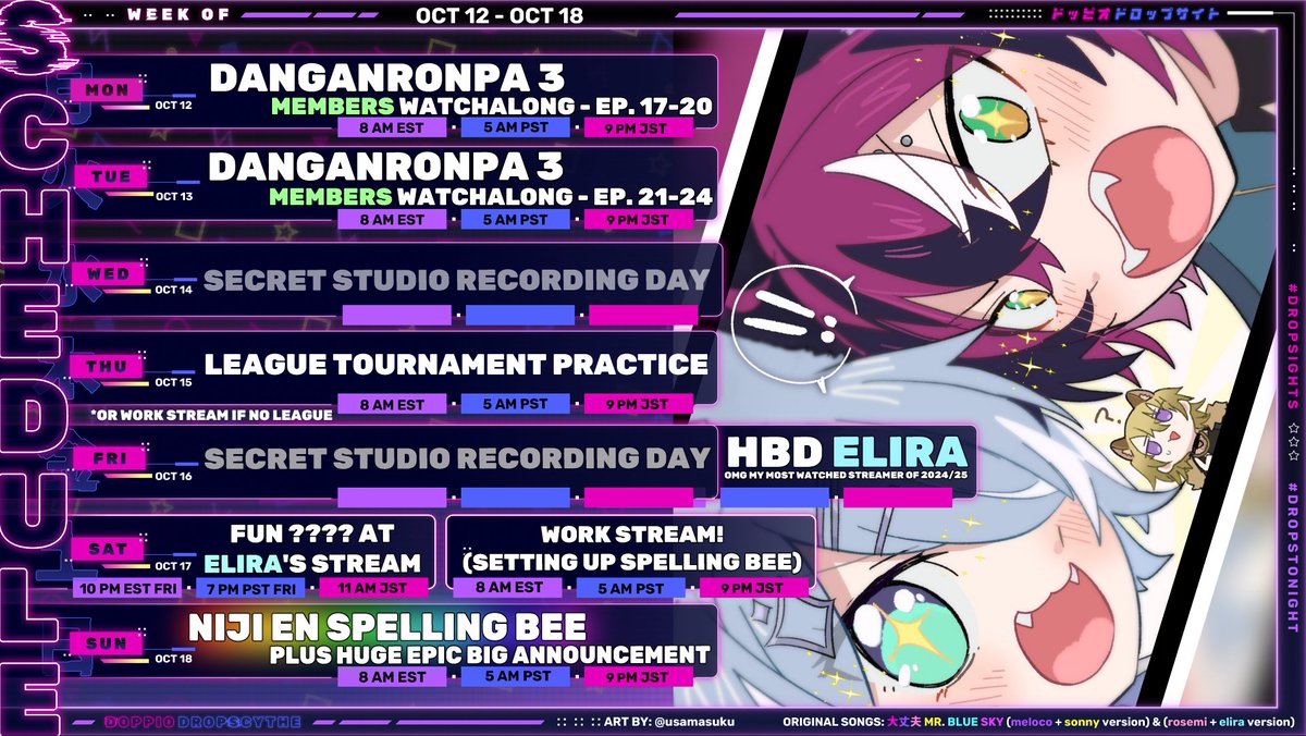 D_Dropscythe's tweet photo. secret ultra mega preview for next week's schedule: https://t.co/OLMaB9JiGZ