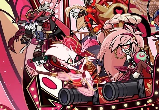 EmiPeebs1016's tweet photo. Seing that bar trio shows up in various areas of the ship, I think it's so funny to visualize Angel and Cherri just dragging Husk around with them. Husk insists that he can just stay in one spot but they're like "nono you need to stick with us" when he in fact, does not https://t.co/xKPMJ1mdqs