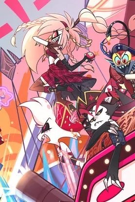 EmiPeebs1016's tweet photo. Seing that bar trio shows up in various areas of the ship, I think it's so funny to visualize Angel and Cherri just dragging Husk around with them. Husk insists that he can just stay in one spot but they're like "nono you need to stick with us" when he in fact, does not https://t.co/xKPMJ1mdqs