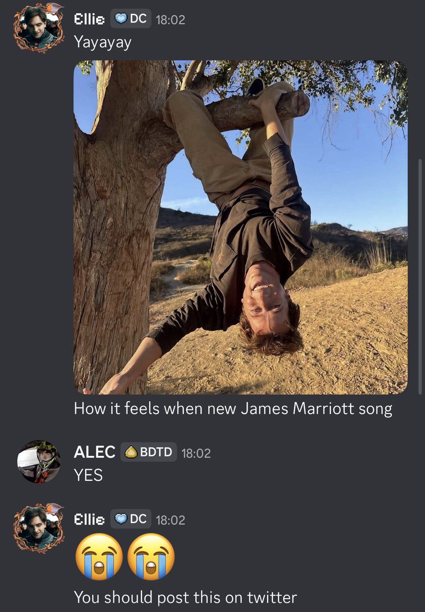 lcdmarriott's tweet photo. How it feels when new James Marriott song next week (credit to @falconhugs who is not a James fan but I just yap too much about James to) https://t.co/QsHeLTpPMe