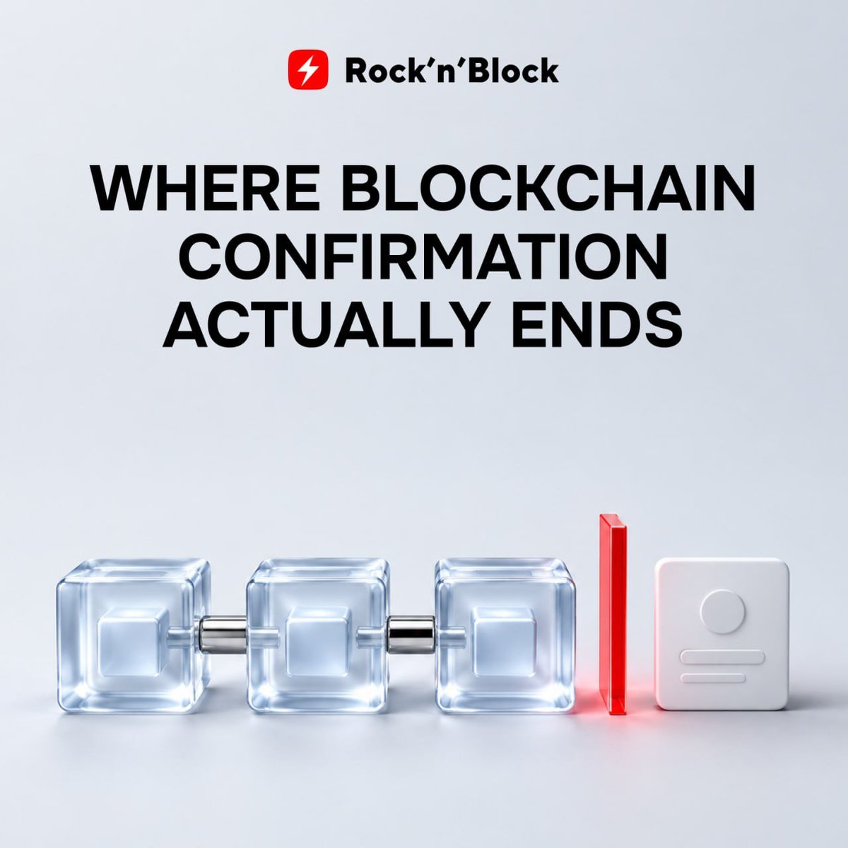 RockNBlockX's tweet photo. A blockchain explorer says “confirmed,” but the user still sees a pending deposit. Both can be true.

Confirmation means the network has accepted the transaction at a chosen confirmation level. It does not mean the product has applied the result to the user’s account.

The missing step is application state ↓