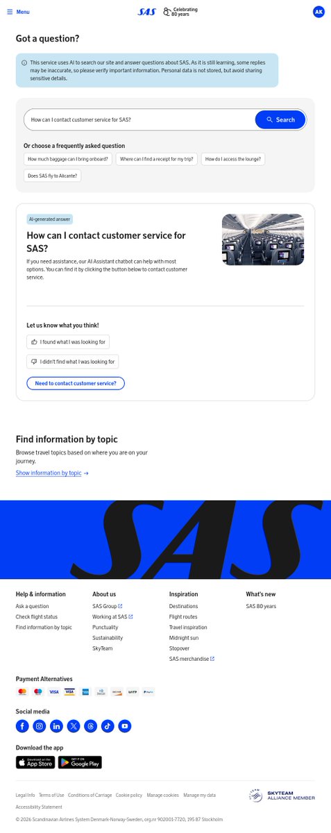 akqctest's tweet photo. @SAS For reference, I eventually figured out that the "Need to contact customer service" is available via the search interface (eg: https://t.co/TprGIj98mg), which can become unavailable at any time since it is not a static page feature. https://t.co/rzm7cbvxMc