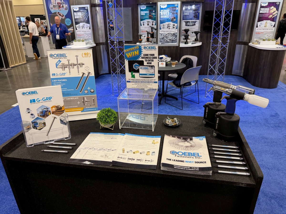 GoebelFasteners's tweet photo. 🚨 COME SEE US AT BOOTH # 1441🚨 The second day of the @FastenerShow is in full effect, make sure to stop by and see our expansive 20' x 20' booth! We have full products demos, free giveaways, and our sales team is excited to meet you! #GOGoebel #FastenerShow https://t.co/wdHryN0wOz