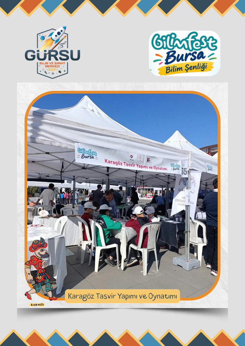 gursubilsem16's tweet photo. 🎭 Geleneksel sanatımız genç ellerde hayat buluyor!
Bursa Bilimfest 2026’da, Türk Dili ve Edebiyatı öğretmenimiz Kürşat Kartal rehberliğinde Karagöz Tasvir Atölyemizi gerçekleştirdik. Kültürel mirasımızı yaşatırken kendi tasvirlerimizi tasarladık.🎨✨
#GürsuBİLSEM #Bilimfest2026 https://t.co/ysauxHOm7E