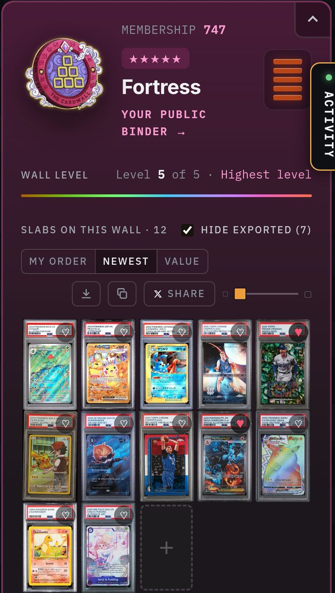 ste85gra's tweet photo. the website and layout for memberships/binders on TheCardWall are top notch.

love collecting and adding to my wall piece by piece.

@point_onefive has been updating and enhancing like a mad man!

too many features to list, it's gotta be explored to truly appreciate its grandeur https://t.co/swFYELrd0w