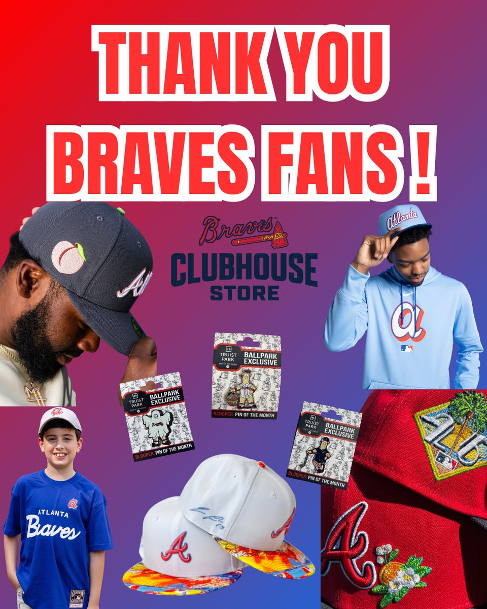 BravesRetail's tweet photo. Braves Country! We are thankful for every guest who shopped with Braves Retail this season!

Thank you for yet another unforgettable season. Stay tuned for more info on offseason events and promotions! https://t.co/FS7sn8J5Qn