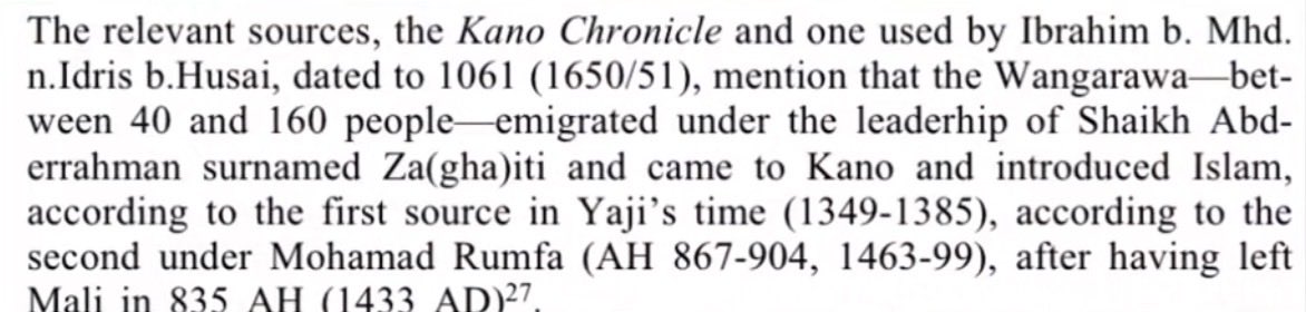 Suprememandinka's tweet photo. The Kano chronicle which re-accounts  a first arrival of wangara under the reign of Yagi  in 1380. https://t.co/0SzcothN3J