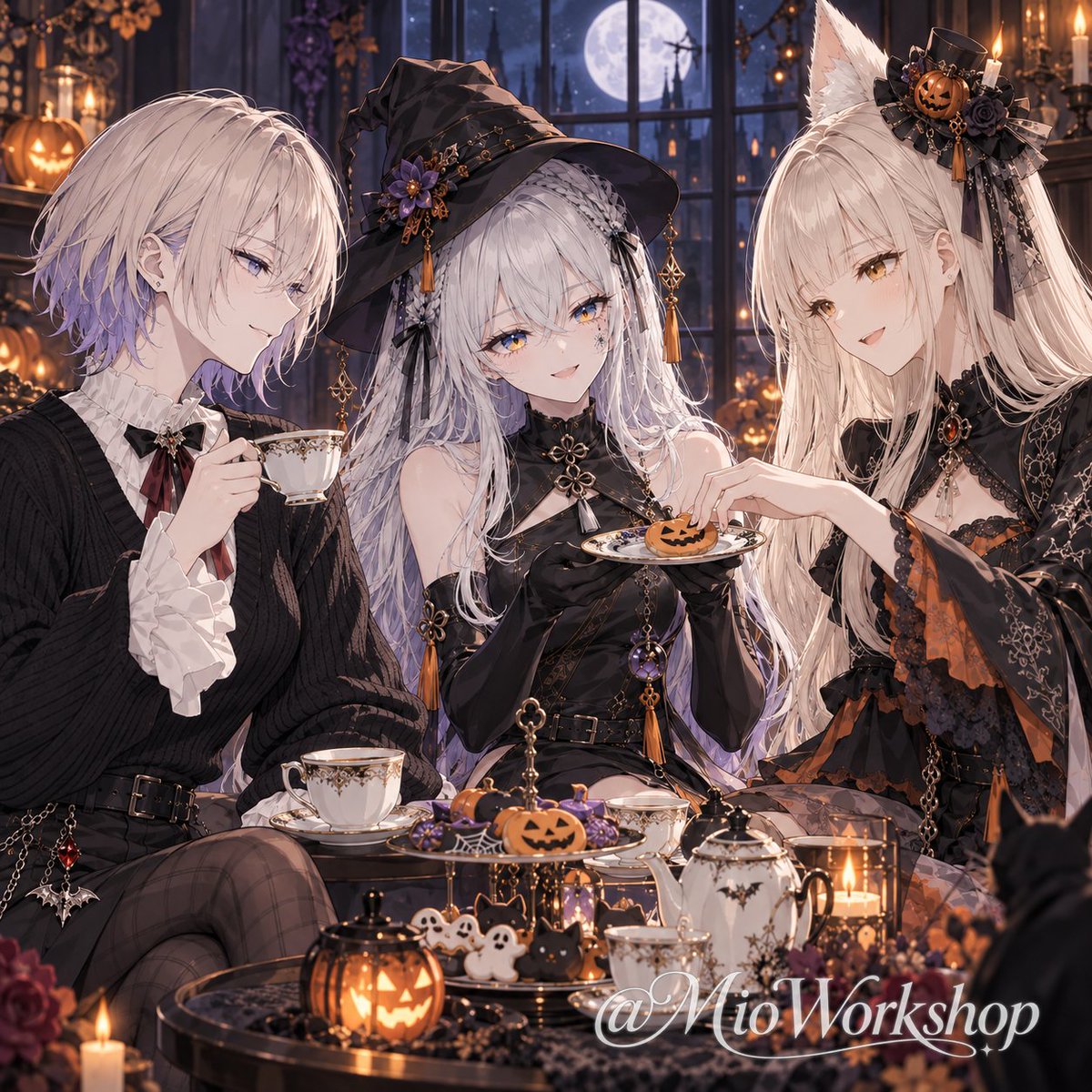 MioWorkshop's tweet photo. こんばんは🎃

今日はひと足先にハロウィンを楽しんでいます
本番は月末だけど、楽しいことはずっと楽しんでいてもいいよね？

今日もおつミオさまでした

よい夜をお過ごしください✨

#ハロウィン_AI創作フェア
@T369_ai2
@kotone_aicheer https://t.co/8nua1AEiRQ