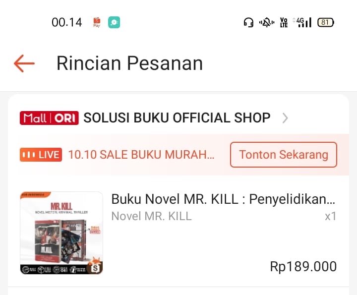 bibiraaa_'s tweet photo. demi gua panik bgt takut ga kebagian soalnya pas ngeklik checkout mental muluu. but, finally bisa beli dan checkout di menit 14 😏 
KEREN SEMUA DTM 🫶🏻🫶🏻🫶🏻

#MRKILLNOVELINA https://t.co/JRmZDLtCxK