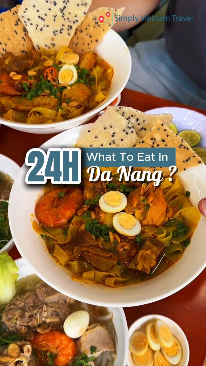 GrequeLucas's tweet photo. What to eat in Da Nang in just one day? From Mi Quang and crispy Banh Xeo to fresh seafood and local sweet treats, explore the city’s must-try flavors from breakfast to dinner. Save this foodie guide for your next trip. https://t.co/Ln6kHlP5hN