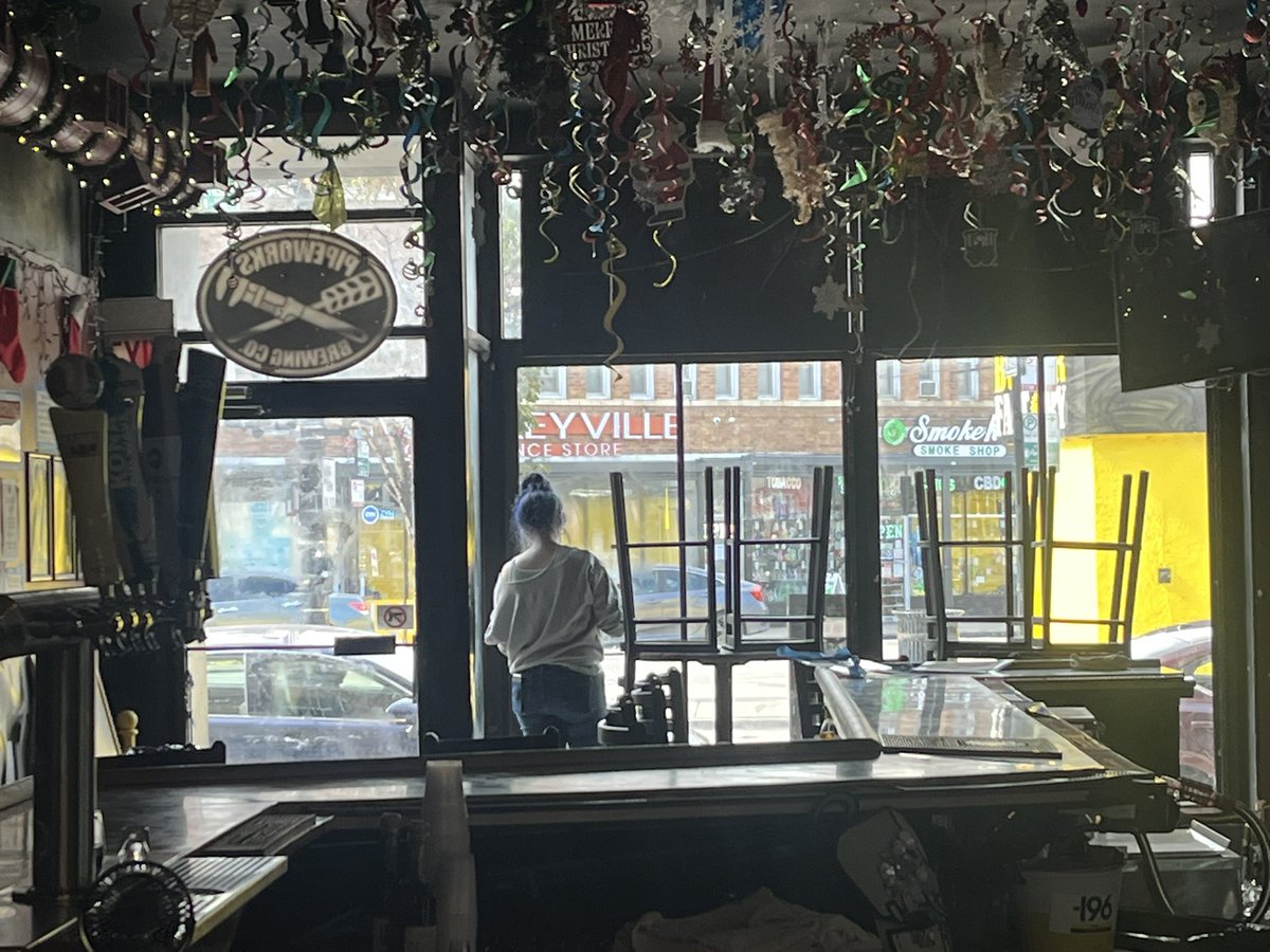 NiseiLounge's tweet photo. Open at 1:20pm. We’re cleaning the windows but don’t worry it will still be plenty dank in here for your Ditka mourning drinking needs. #RIPDaCoach https://t.co/ql552uNDZI