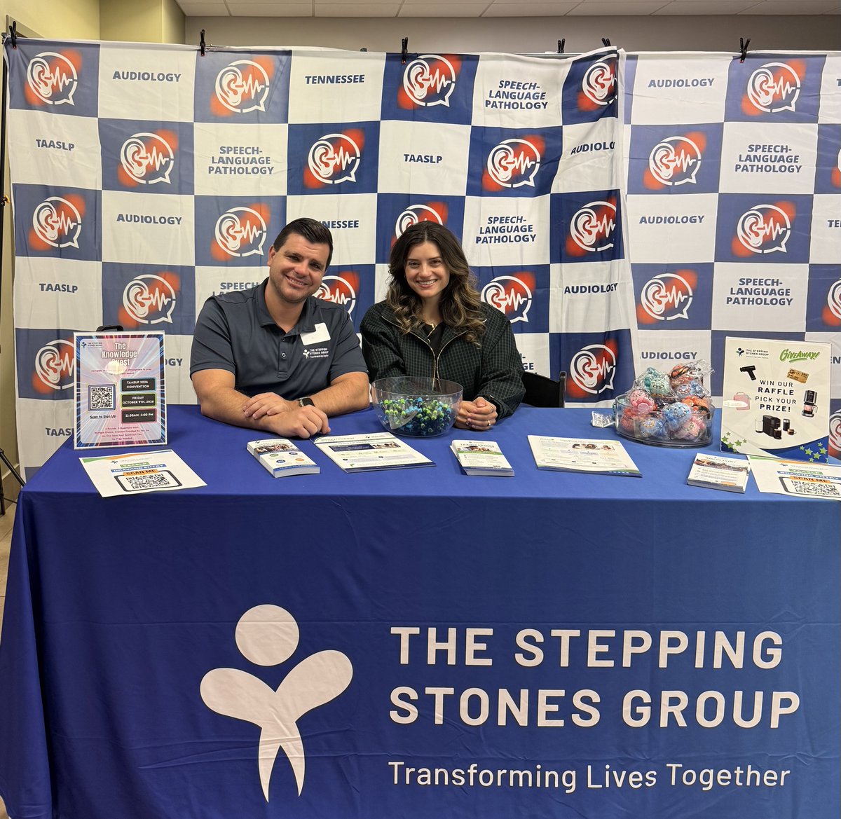SSG_Careers's tweet photo. TAASLP is underway in Music City! The Stepping Stones Group team is having a great time connecting with speech professionals in Nashville today.
If you're attending, be sure to stop by, say hello, and enter for a chance to win a prize of your choosing! 🎁
#TAASLP https://t.co/mVONjCat24