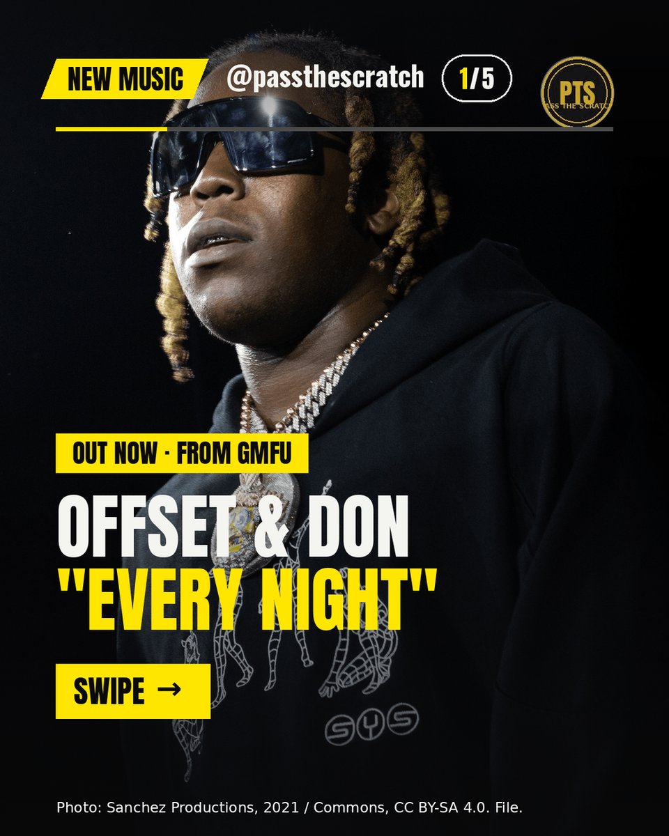 cryptonewb_e's tweet photo. Offset and Don Toliver dropped "Every Night," from Offset's album GMFU, due Oct. 23, per HotNewHipHop.
Run it back or skip?
#PassTheScratch #Offset #DonToliver #GMFU
Photos: Sanchez Productions, HOTSPOTATL / Commons https://t.co/dOS0Yr30yX