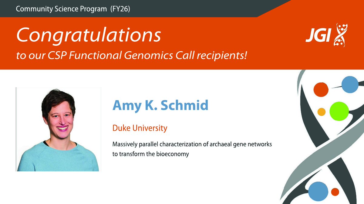 jgi's tweet photo. From our FY26 Functional Genomics call: Extreme-environment archaea have unique metabolic abilities, but their gene-control networks are unclear. Amy K. Schmid will use DAP-seq to map transcription factor–DNA interactions. 

More: https://t.co/4ZjeFYpklB https://t.co/qNcksoKkTE