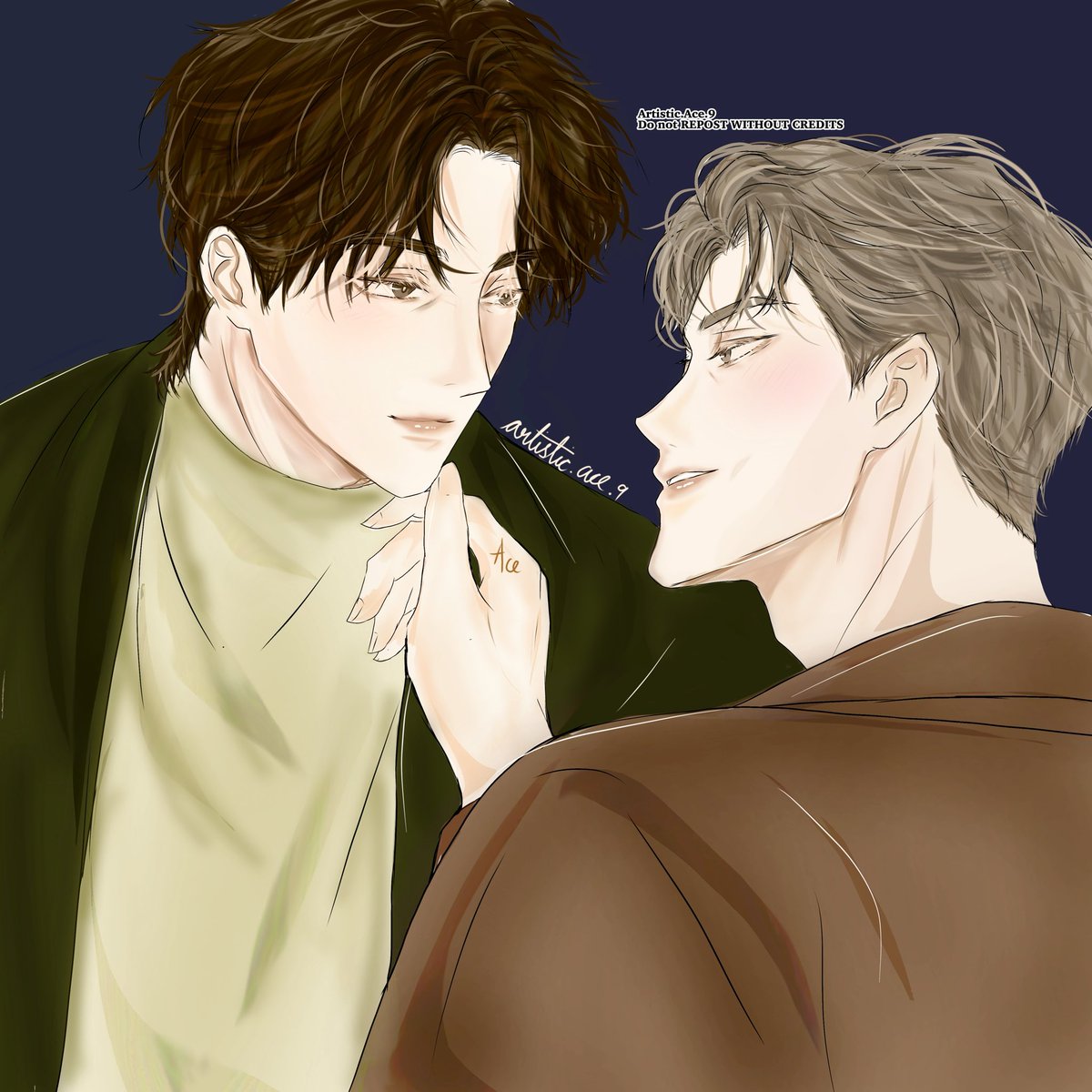_artistic_ace_9's tweet photo. Do y’all recognise these two sexy dadas?🫪 I can’t wait to read their stories 😩✋🏻 | I really hope y’all like this small fanart 🤍
#lowtideintwilight 
#물가의밤 
@dmwk00 https://t.co/zGq9muaoIq