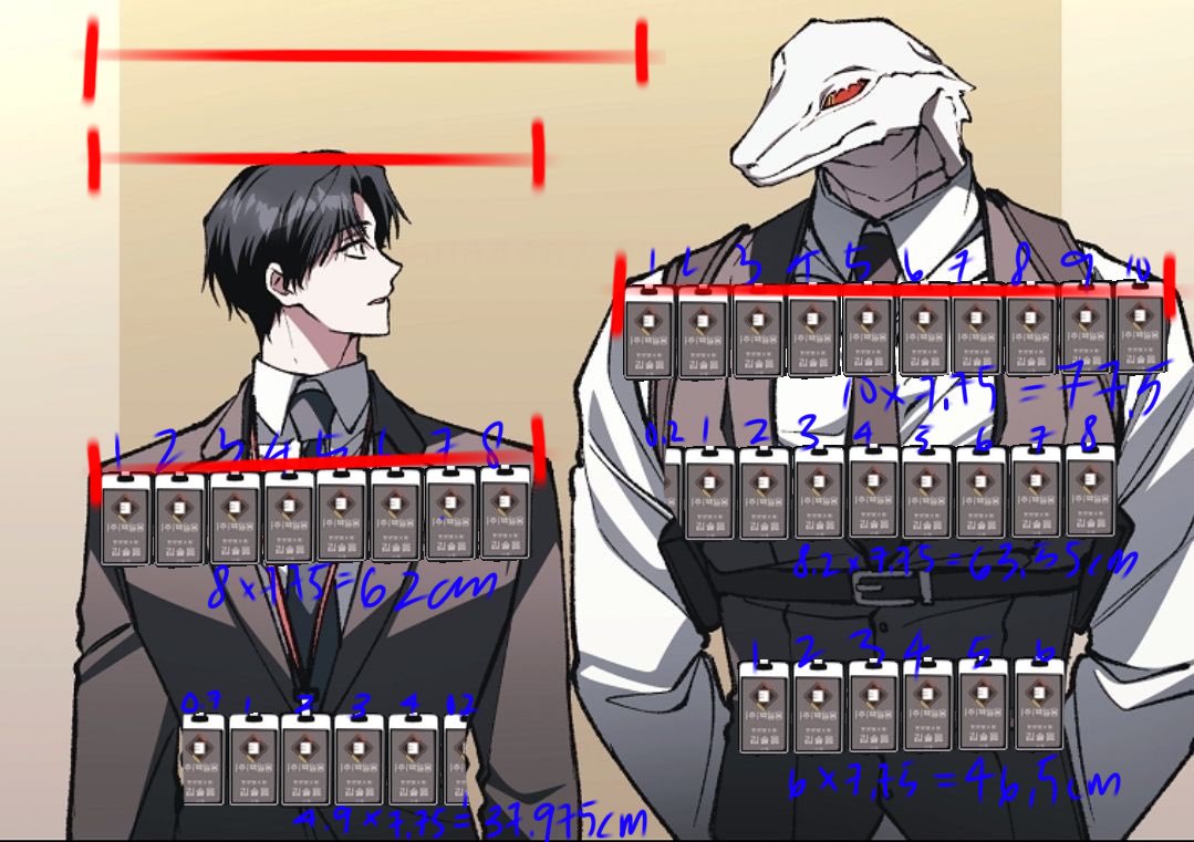 6host135's tweet photo. *THESE R ALL JUST ROUGH ESTIMATES DO NOT QUOTE ME ON THIS*

Assuming Kim Soleum's lanyard is 7.75cm in width:
kse waist: 37.975cm wide
kse shoulders: 62cm wide
lee jaheon Waist: 46.5cm wide
ljh chest: 63.55cm wide
ljh shoulders: 77.5cm wide

ljh chest's wider than kse shoulders https://t.co/woySrrBAGr