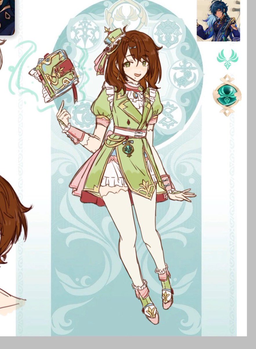appletianshan's tweet photo. i need to redesign her again… my genshin oc oohlala https://t.co/GuA7aMMPAP