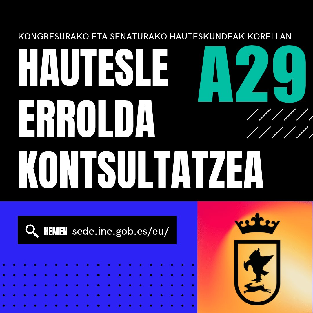 korellakoerbia's tweet photo. 🔍Consulta el Censo Electoral
🔍Hautesle Errolda Kontsultatzea
#corella #navarra #nafarroa #A29N https://t.co/pC1wHObZg0