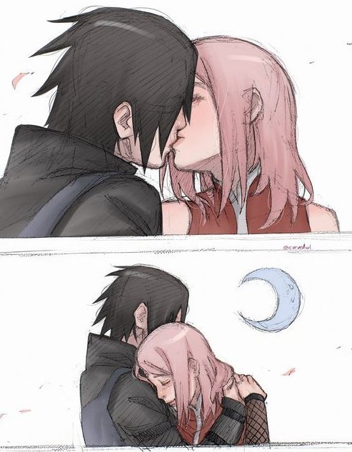TaTaMiller12's tweet photo. Em Gaiden, karin menciona que sasuke e sakura viajaram juntos durante a gravidez de Sakura, e alguns anos depois um animador de naruto fez ilustrações dessa viagem https://t.co/s3tmZuO466