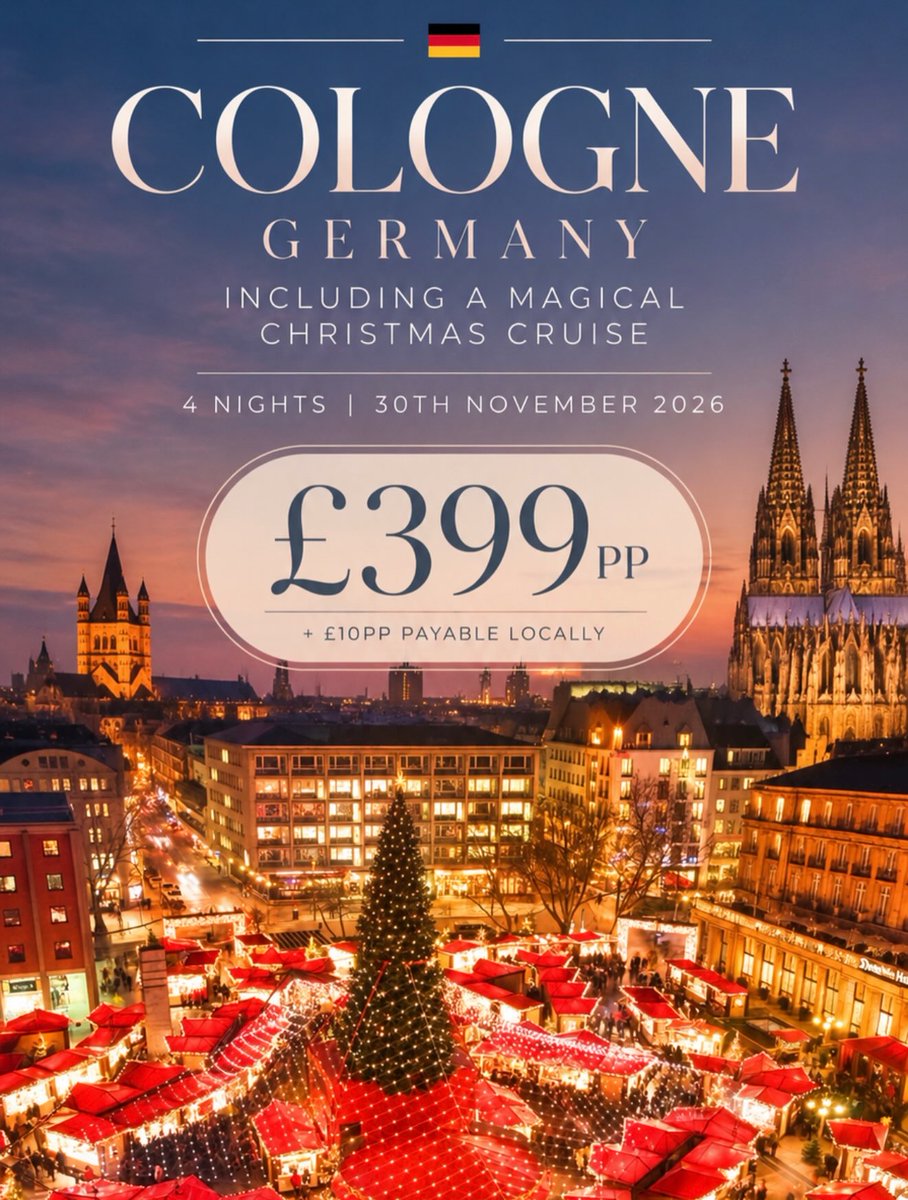 telmajr's tweet photo. Fancy a festive getaway before Christmas? Discover 4 European city breaks this December, perfect for Christmas markets, seasonal charm and a few days away. Scroll through the offers and DM me for availability or to book. https://t.co/vmyUFRBZax