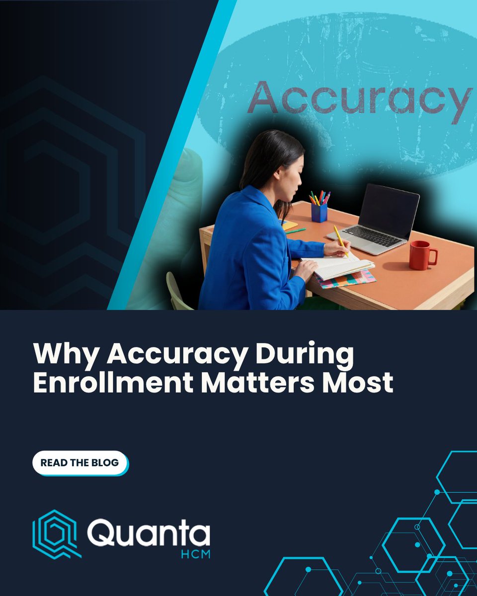HcmQuanta's tweet photo. Benefits enrollment errors don't just create admin headaches, they directly affect employee trust and wellbeing. 🧵 Full blog: https://t.co/49j0aFu1ze #HRTech #QuantaHCM https://t.co/nVAYHGysYQ