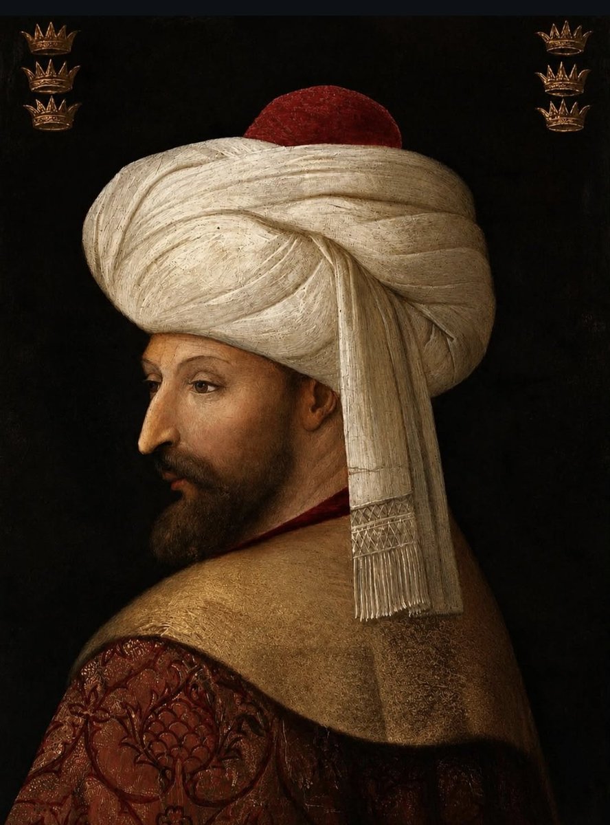 NurhaanSultan's tweet photo. 30 yıllık saltanatına 20'den fazla sefer sığdırdı.

Bu dünyadan aklıyla, imanıyla bir Mehmet geçti. Ve iman ettiği Hakka yürüdüğünde Osmanlı bir cihan devlet olmuştu.

Hanedan-ı Âli Osman'ın ve Devlet-i Âliyye'nin 7.Hükümdarı.
Fatih Sultan Mehmet Han.🌹🇹🇷 https://t.co/p1b6ciPnHG