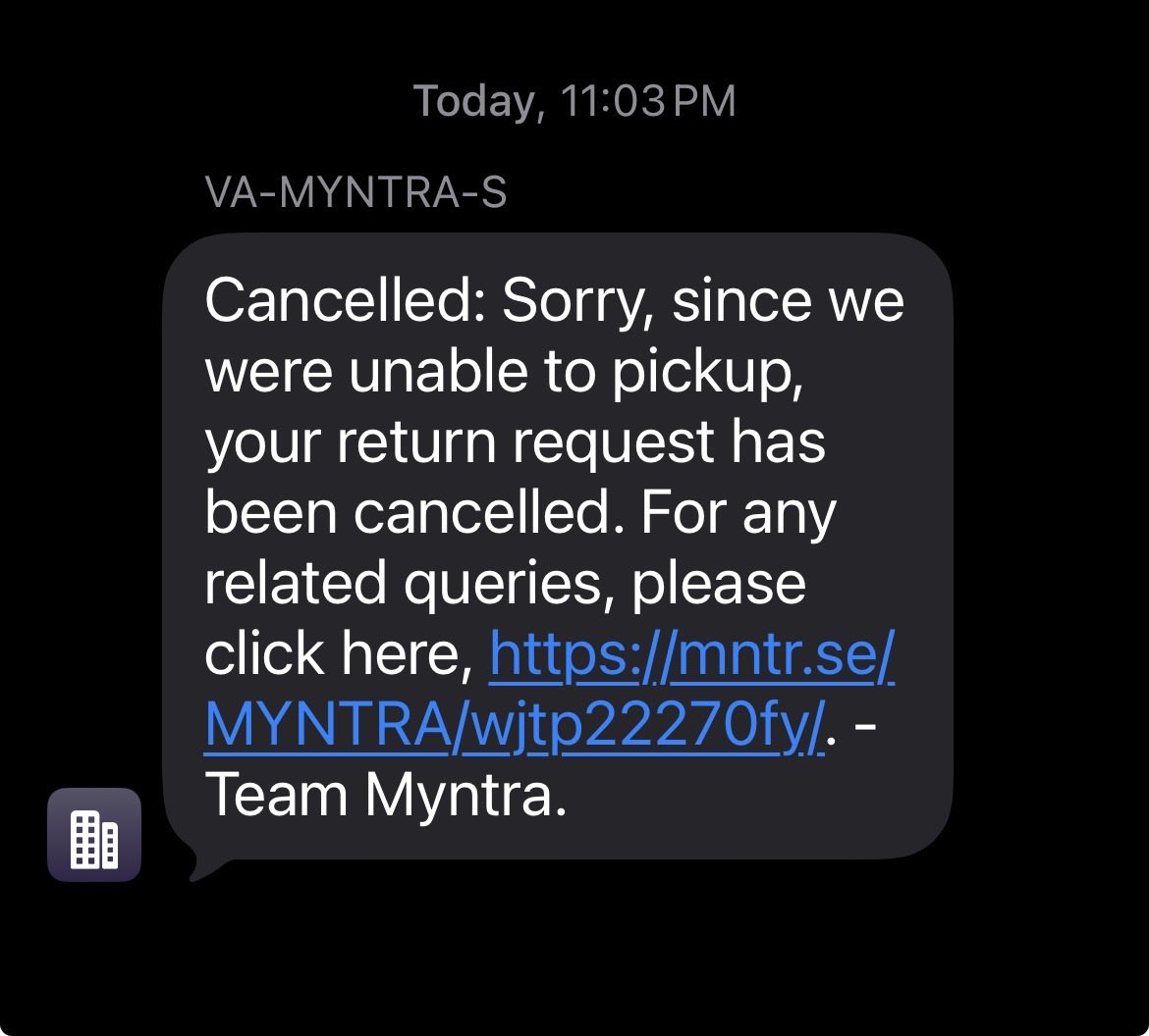 prisha72460871's tweet photo. @MyntraSupport @MyntraSupport @myntra again canceled like every time shame on you guys seriously I am done i have filed a complaint against Myntra with consumer court https://t.co/ayDwGxFw6N