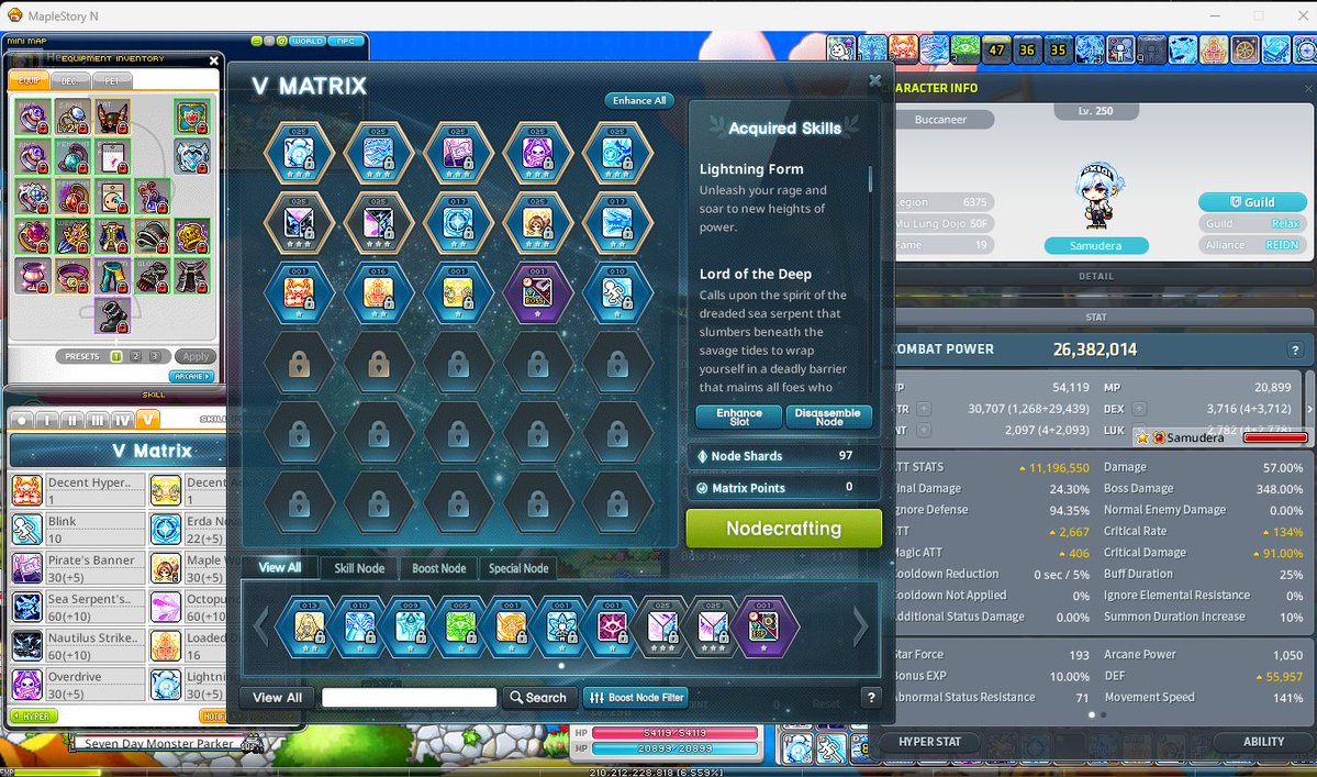El_Evanth's tweet photo. Ah finally managed to solo Hlotus now that im lv 250, still have 2 more min(?) left i think, so its true that some bucc out there min-cleared with only 24m cp, hats-off to them, you guys have hands!

while we're at it, anybody wtb 250 bucc? with/without eq, im planning to make new bucc to start over with extra budget from selling this 250 lvled one, hit me up with your offer~

Tuner where is my zerked? @MaplestoryU :D 

#MSU #MSN #MapleStoryU #MapleStoryN