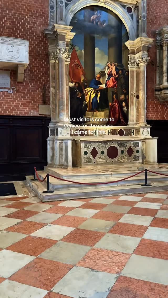 Me_picaunpie's tweet photo. Most visitors to Venice miss this: the Basilica dei Frari, home to 500-year-old masterpieces, centuries of history, and remarkable architecture far from the crowds. Slow down, look deeper, and discover Venice beyond the obvious. https://t.co/CZg3zBgCkg