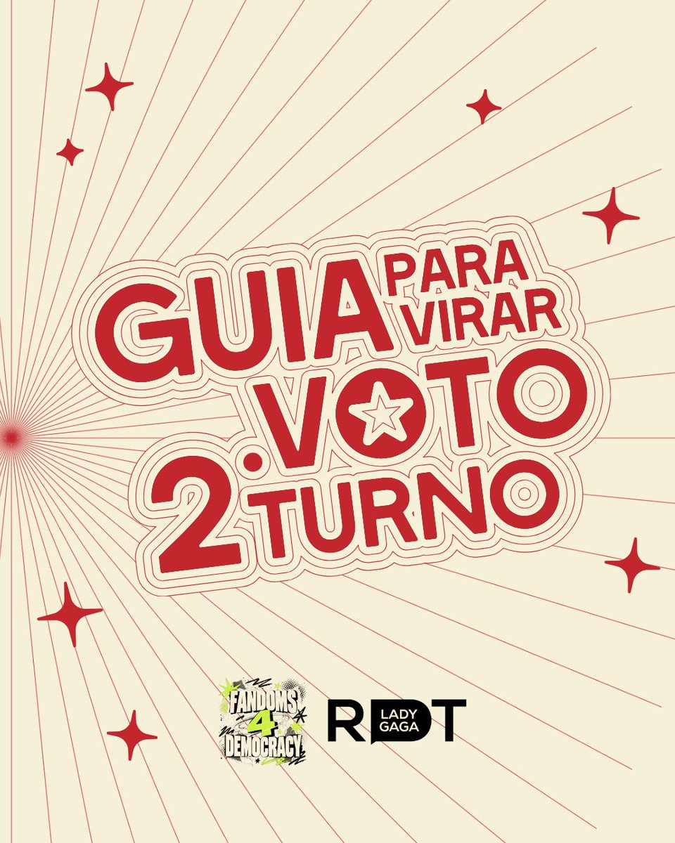 RDTLadyGaga's tweet photo. #NEWVOTEFRIDAY

📢 GUIA VIRA-VOTO COM FANDOMS IS OUT NOW!

Os fandoms e a Mídia NINJA se juntaram para criar um guia de vira-voto para o segundo turno. Depois de muita pesquisa e troca de ideias, o material está no ar! 📄✨

Baixe agora e confira o guia completo: https://t.co/5GeyGW2YCY